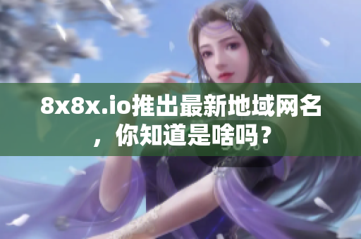 8x8x.io推出最新地域网名，你知道是啥吗？
