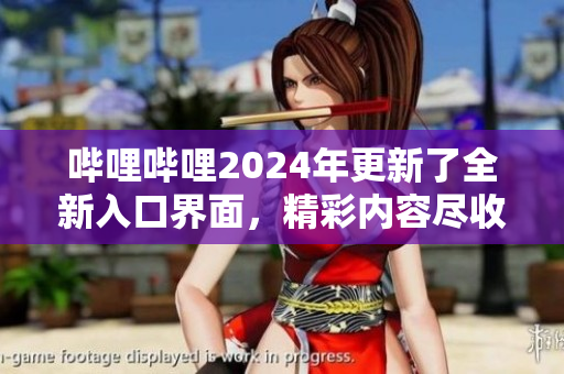 哔哩哔哩2024年更新了全新入口界面，精彩内容尽收眼底