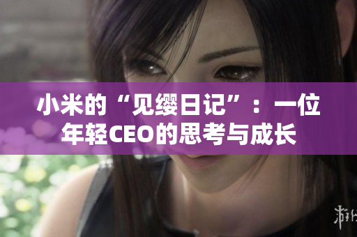 小米的“见缨日记”：一位年轻CEO的思考与成长
