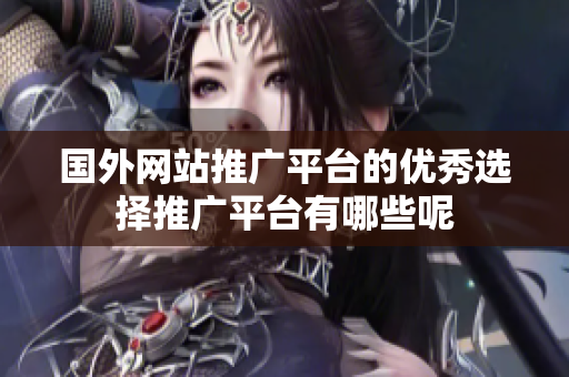 国外网站推广平台的优秀选择推广平台有哪些呢