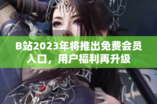 B站2023年将推出免费会员入口，用户福利再升级