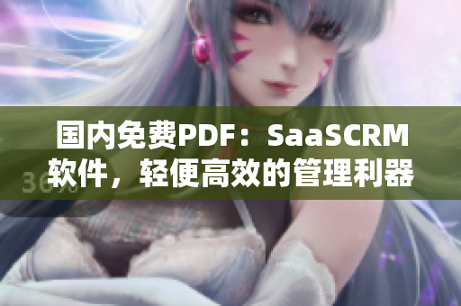 国内免费PDF：SaaSCRM软件，轻便高效的管理利器