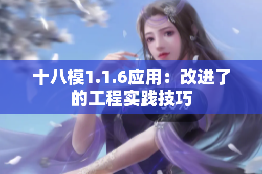 十八模1.1.6应用：改进了的工程实践技巧