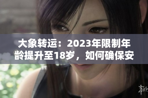 大象转运：2023年限制年龄提升至18岁，如何确保安全？