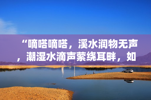 “嘀嗒嘀嗒，溪水润物无声，潮湿水滴声萦绕耳畔，如诗如画，令人陶醉的美丽声音”