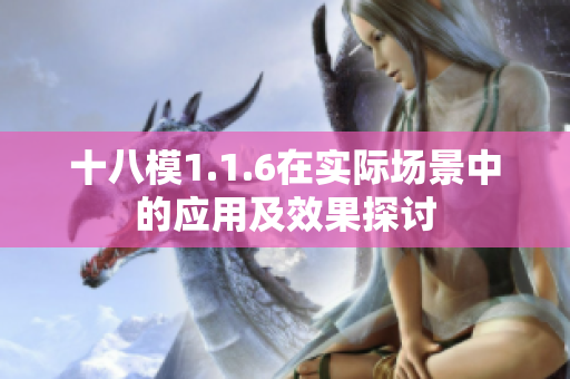 十八模1.1.6在实际场景中的应用及效果探讨