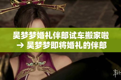 吴梦梦婚礼伴郎试车搬家啦 → 吴梦梦即将婚礼的伴郎身份体验试车搬家喜庆时刻