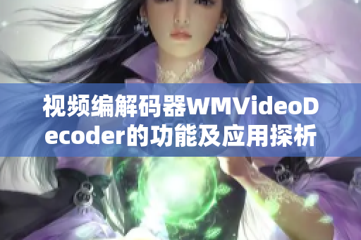 视频编解码器WMVideoDecoder的功能及应用探析
