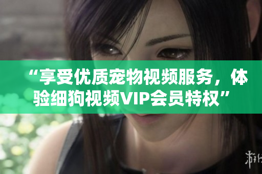 “享受优质宠物视频服务，体验细狗视频VIP会员特权”