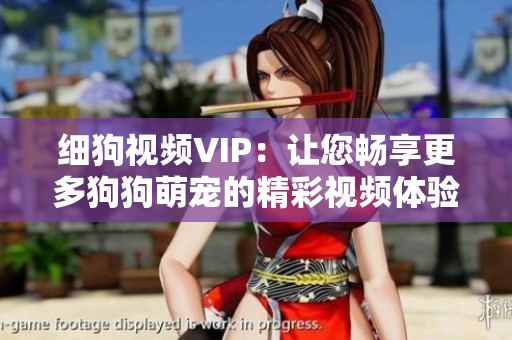 细狗视频VIP：让您畅享更多狗狗萌宠的精彩视频体验