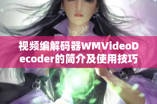 视频编解码器WMVideoDecoder的简介及使用技巧