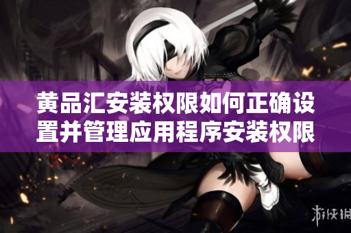 黄品汇安装权限如何正确设置并管理应用程序安装权限